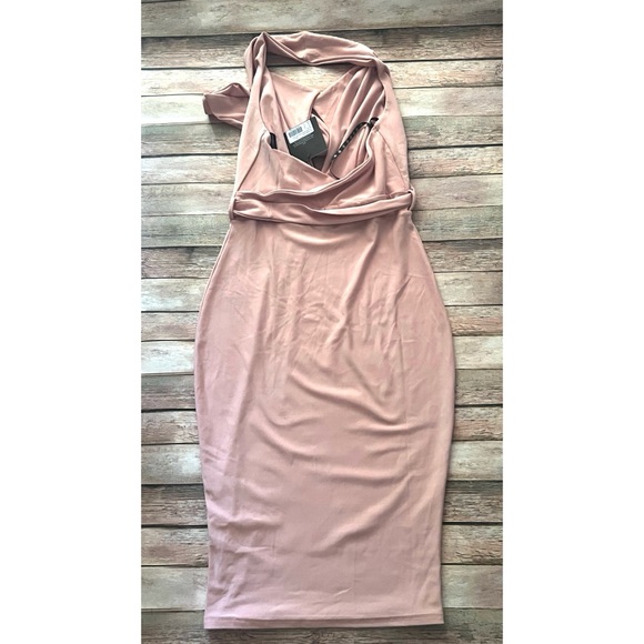 Carli Babel x MISSGUIDED Blazer Style Midi Dress Sz 6 Blush - Picture 6 of 7